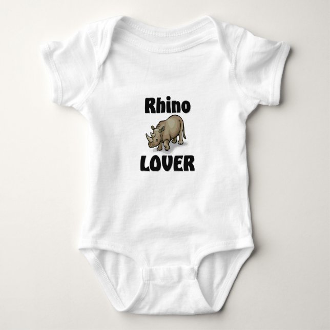 Nashorn-Liebhaber Baby Strampler (Vorderseite)