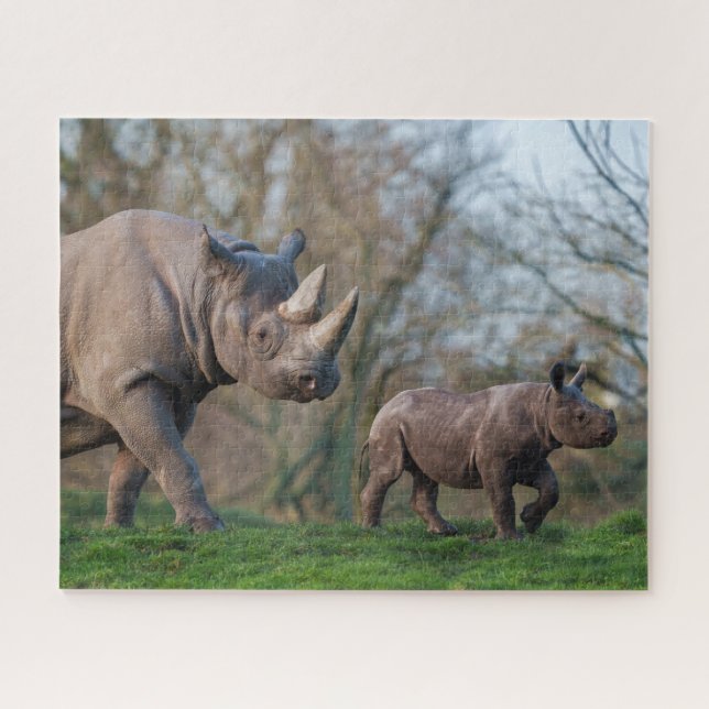 Nashorn-Mutterschaft Puzzle (Horizontal)