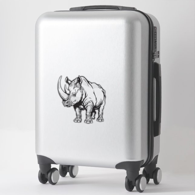 Nashorn oder Nashorn Aufkleber (Koffer)