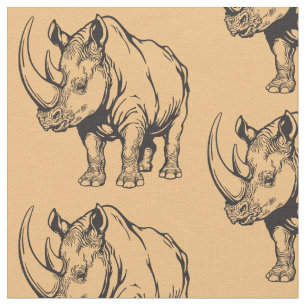 Nashorn oder Nashorn Stoff