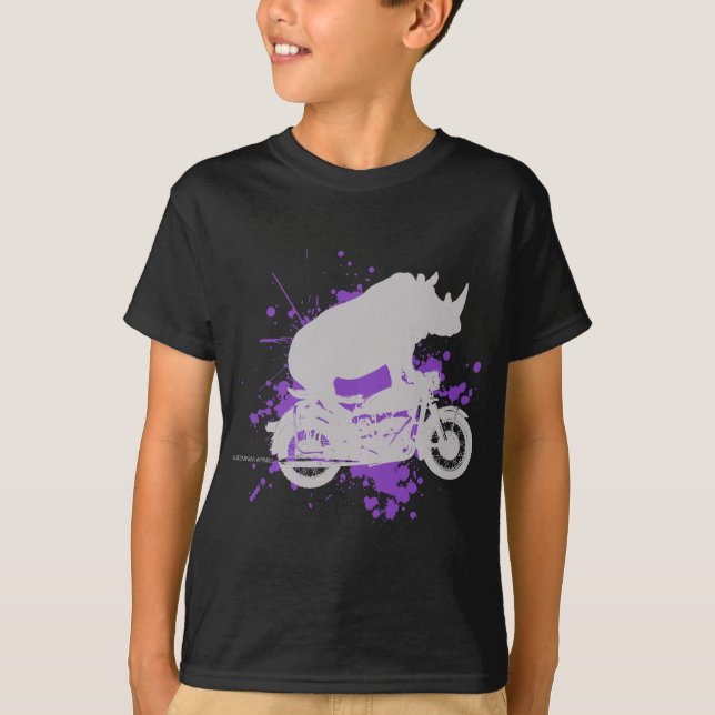 Nashorn-Radfahrer T-Shirt (Vorderseite)