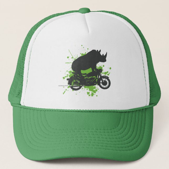 Nashorn-Radfahrer Truckerkappe (Vorderseite)