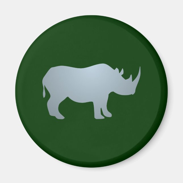 Nashorn rhino rhinoceros magnet (Vorne)