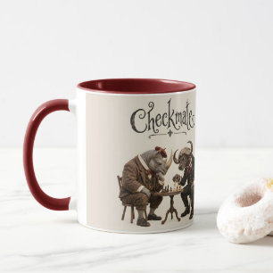 Nashorn und Büffel-Schachduell Tasse