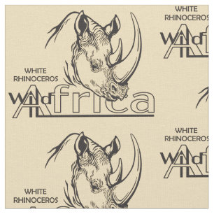 Nashörner oder Nashörner. Wild Afrika Stoff