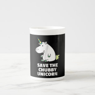 Nashornliebhaber-Geschenk Dickes Einhorn-Nashorn Prozellantasse