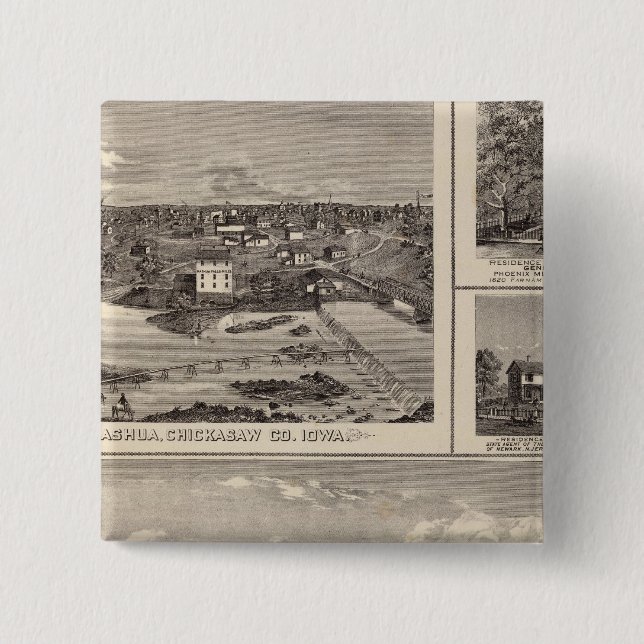 Nashua-Bauernhof und Wohnsitz Button (Vorderseite)