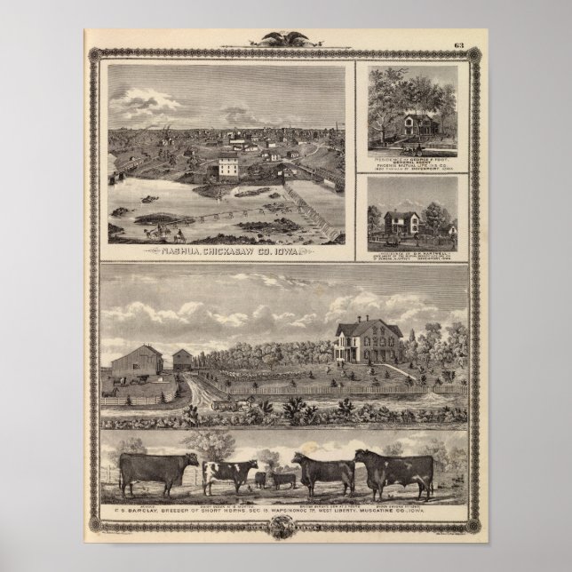 Nashua-Hof und Wohnsitz Poster (Vorne)