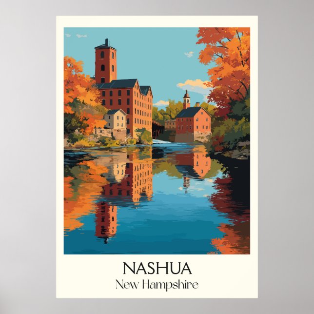 Nashua New Hampshire Mill Town Poster (Vorne)