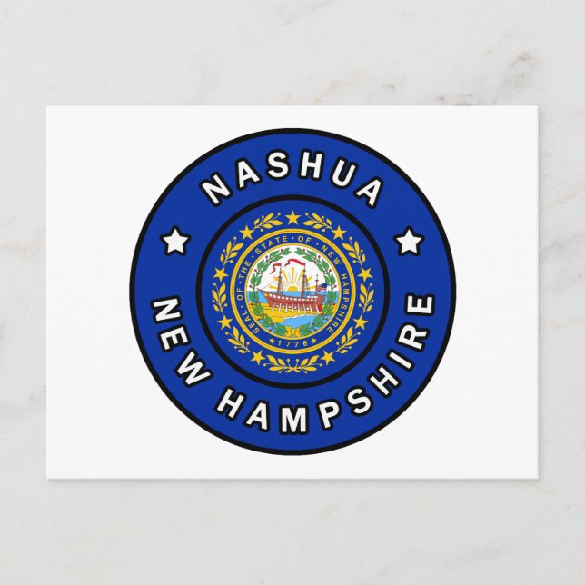 Nashua New Hampshire Postkarte (Vorderseite)