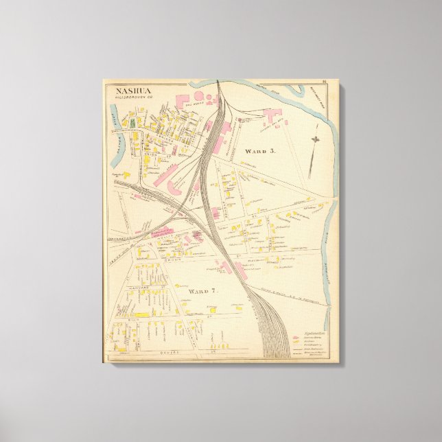 Nashua, Ward 3, 7 Leinwanddruck (Vorderseite)