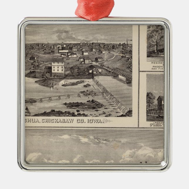 Nashuabauernhof und -wohnsitz ornament aus metall (Vorne)