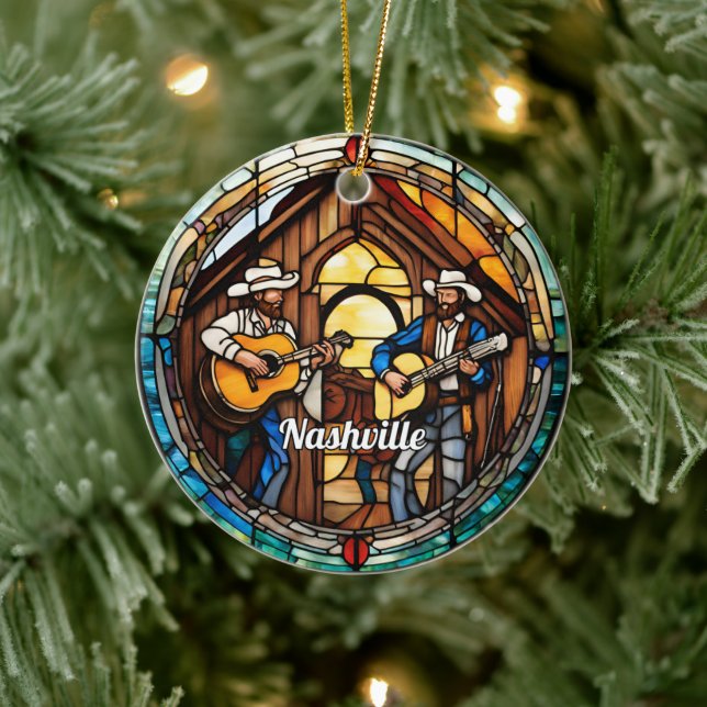 Nashvile Country Music Keramik Ornament (Baum)