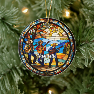 Nashvile Country Music Keramik Ornament