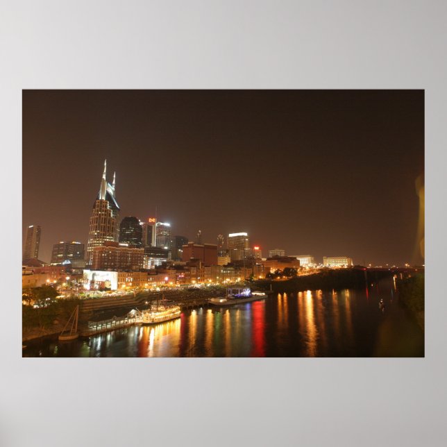 Nashville am Abend Print Poster (Vorne)