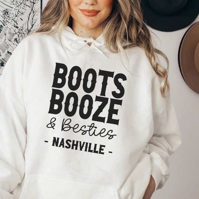 Nashville Bachelorette Boots Boots Booze Besties C Hoodie (Von Creator hochgeladen)