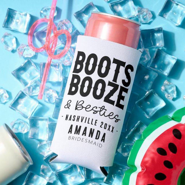 Nashville Bachelorette Boots Boots Booze Besties C Selters Dosenkühler (In Situ Sommer)