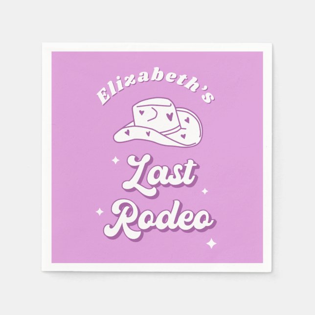 Nashville Bachelorette Last Rodeo Serviette (Vorderseite)