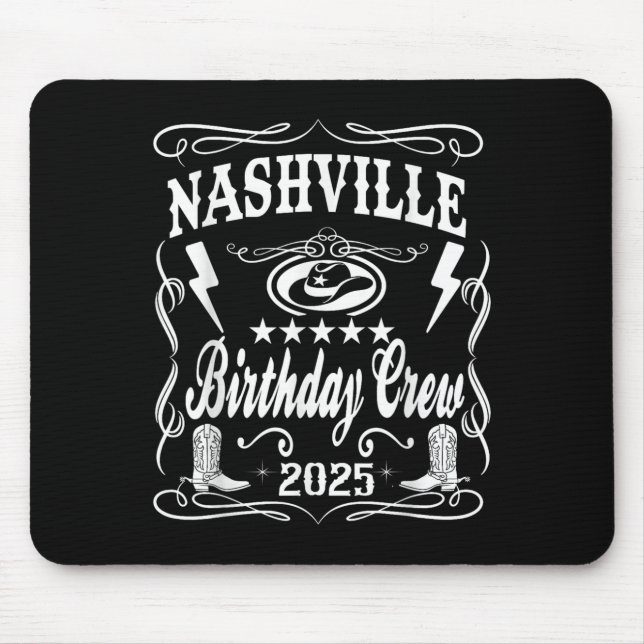 Nashville Birthday Bash 2025 Whiskey Theme Mousepad (Vorne)