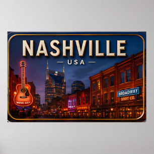 Nashville Broadway Musikviertel Poster