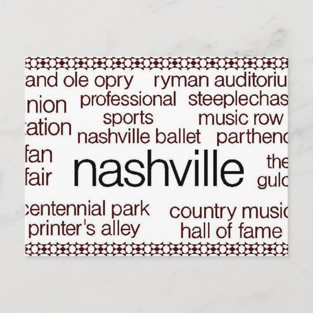 Nashville Brown Postkarte (Vorderseite)