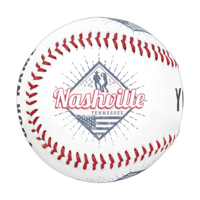 Nashville City Tennessee United Staaten Vintag USA Baseball (Vorderseite Links)