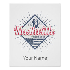 Nashville City Tennessee United Staaten Vintag USA Poster