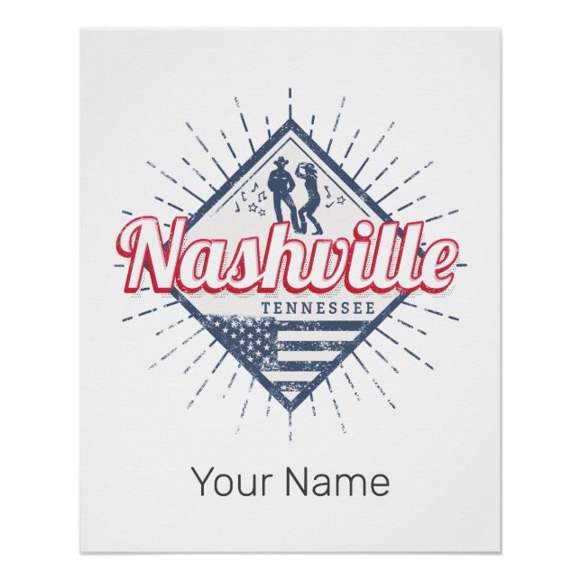 Nashville City Tennessee United Staaten Vintag USA Poster (Vorderseite)