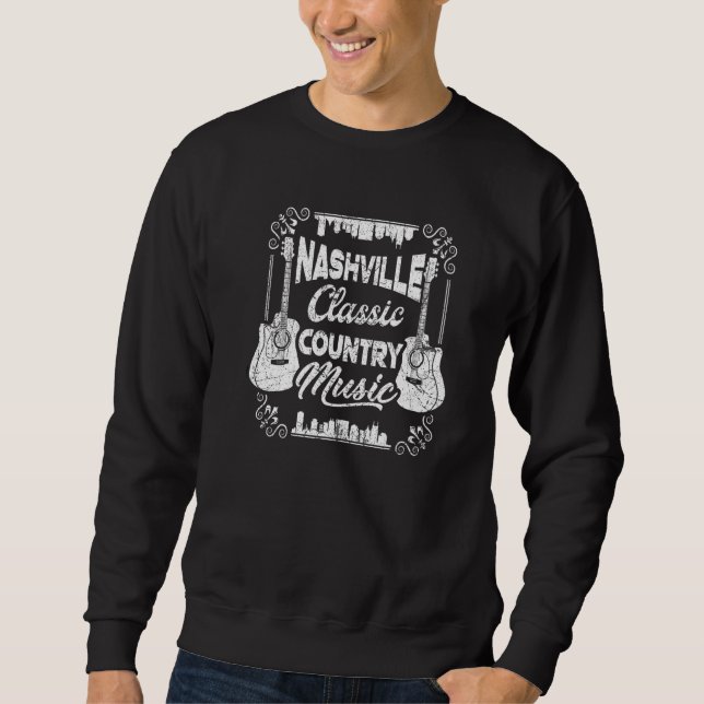 Nashville Classic Country Music Tennessee Guitar P Sweatshirt (Vorderseite)