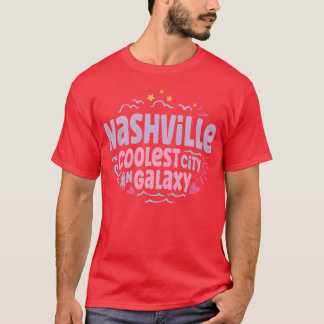Nashville Coolest City In Galay retro auf Deutsch T-Shirt