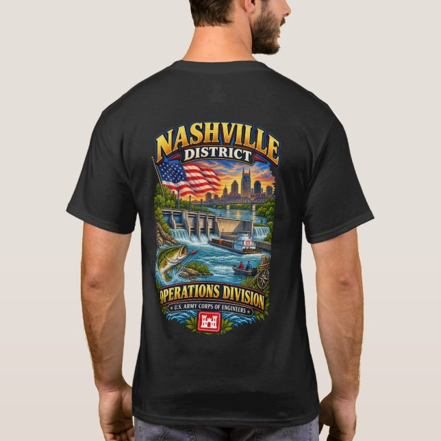 Nashville Corps of Engineers OPS Dam V.2 T-Shirt (Rückseite)