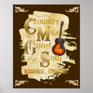 Nashville Country Music Gutes Soul Poster