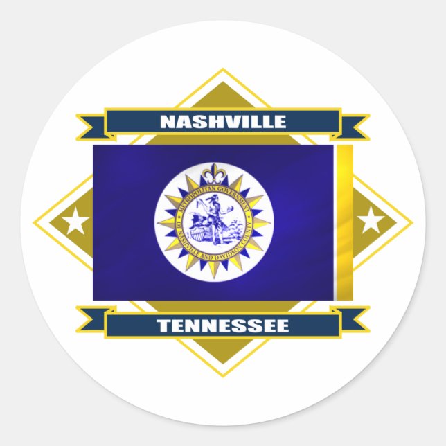 Nashville Diamond Runder Aufkleber (Vorderseite)