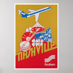Nashville Druck Tennessee Plakat Southern Airlines