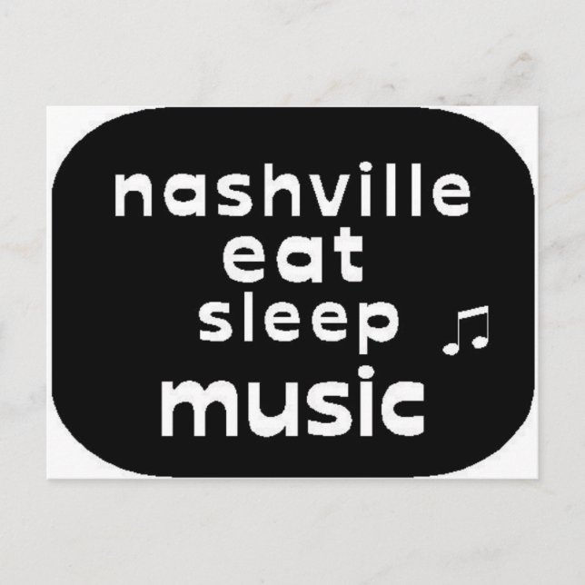 Nashville Eat Sleep Music Postkarte (Vorderseite)