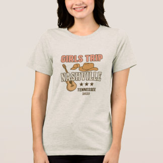 Nashville Girls Trip Personalisiert Date Tri-Blend Shirt