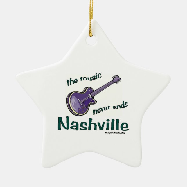Nashville-Gitarre Keramik Ornament (Vorne)