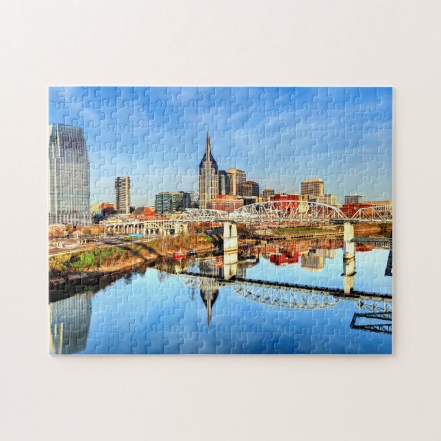 Nashville Images Tennessee Images Skyline Cityscap Puzzle (Horizontal)