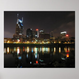 Nashville in der Nacht Poster