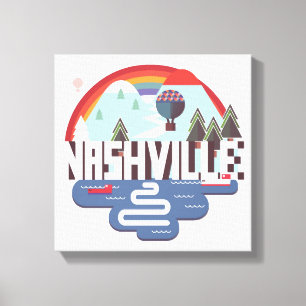 Nashville in Design Leinwanddruck