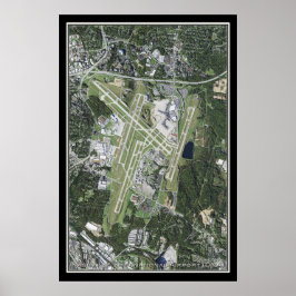 Nashville Intl Airport Tennessee Satellite Karte Poster