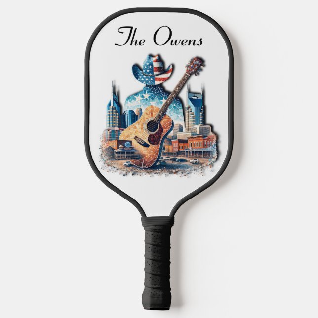 Nashville ist Music City Pickleball Schläger (Rückseite)