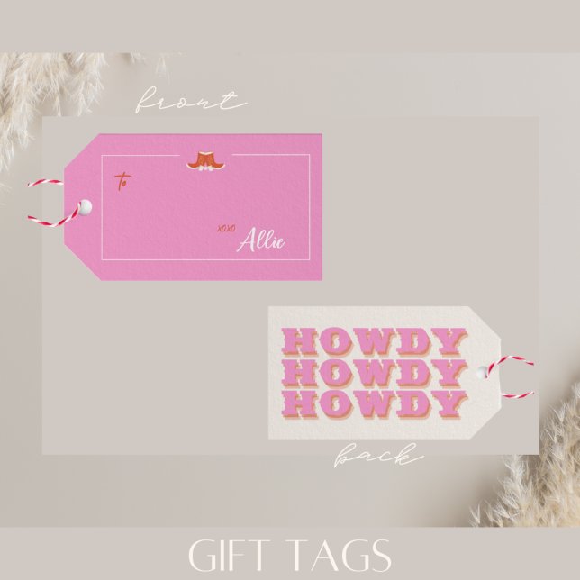 Nashville Junggeselinnen-Abschied Pink Howdy Gift  Geschenkanhänger (Von Creator hochgeladen)