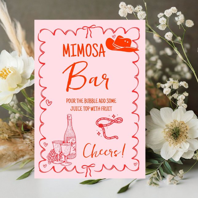 Nashville Last Rodeo Mimosa Bar Table Sign Sockelschild (Von Creator hochgeladen)