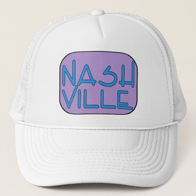 Nashville lila truckerkappe (Vorderseite)