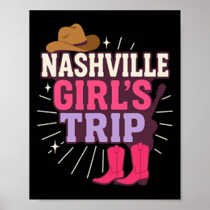 Nashville Mädchen Reise Chelorette Party Urlaub Poster