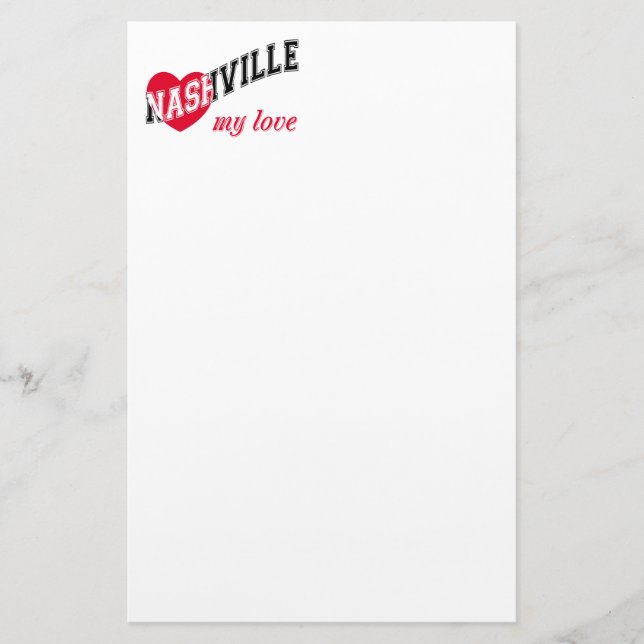 Nashville meine Liebe Briefpapier (Vorderseite)