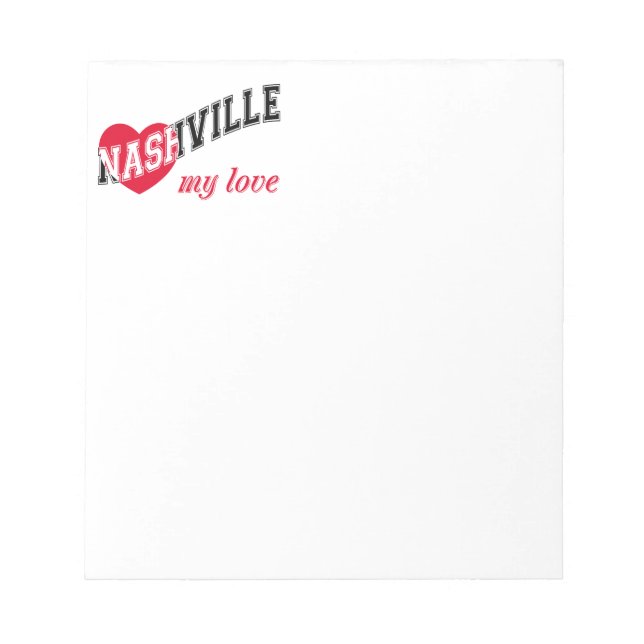 Nashville meine Liebe Notizblock (Vorderseite)