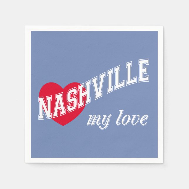Nashville meine Liebe Serviette (Vorderseite)