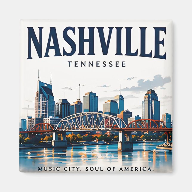 Nashville Music City Geist Magnet (Vorne)